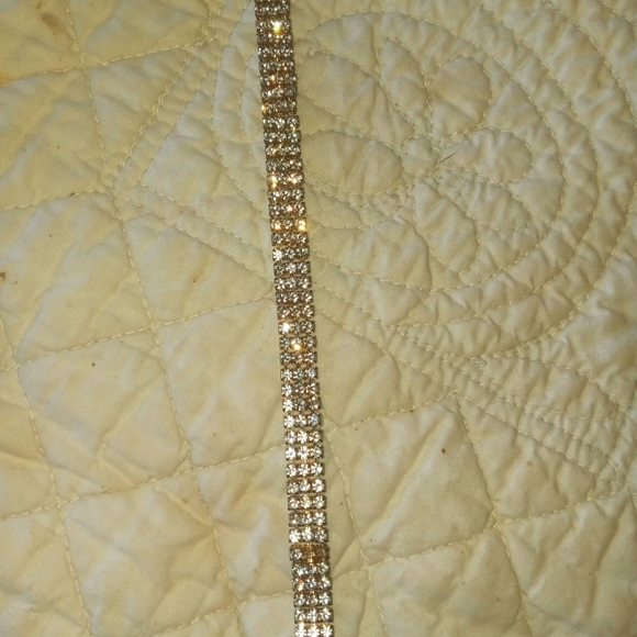 Cz diamond gold choker - Picture 3 of 3
